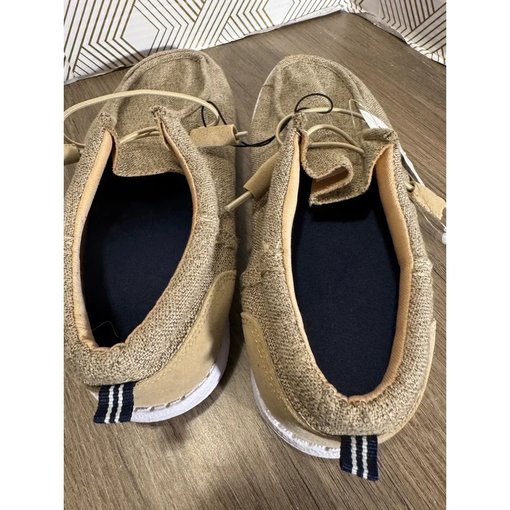 Tan boat shoes men's‎ size 11 NEW lightweight NWT bungee closure